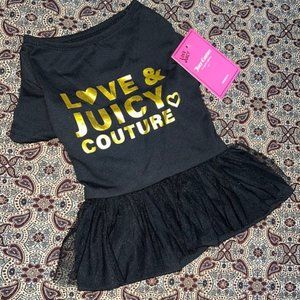 NWT Love & Juicy Couture Black Dog Dress, Medium